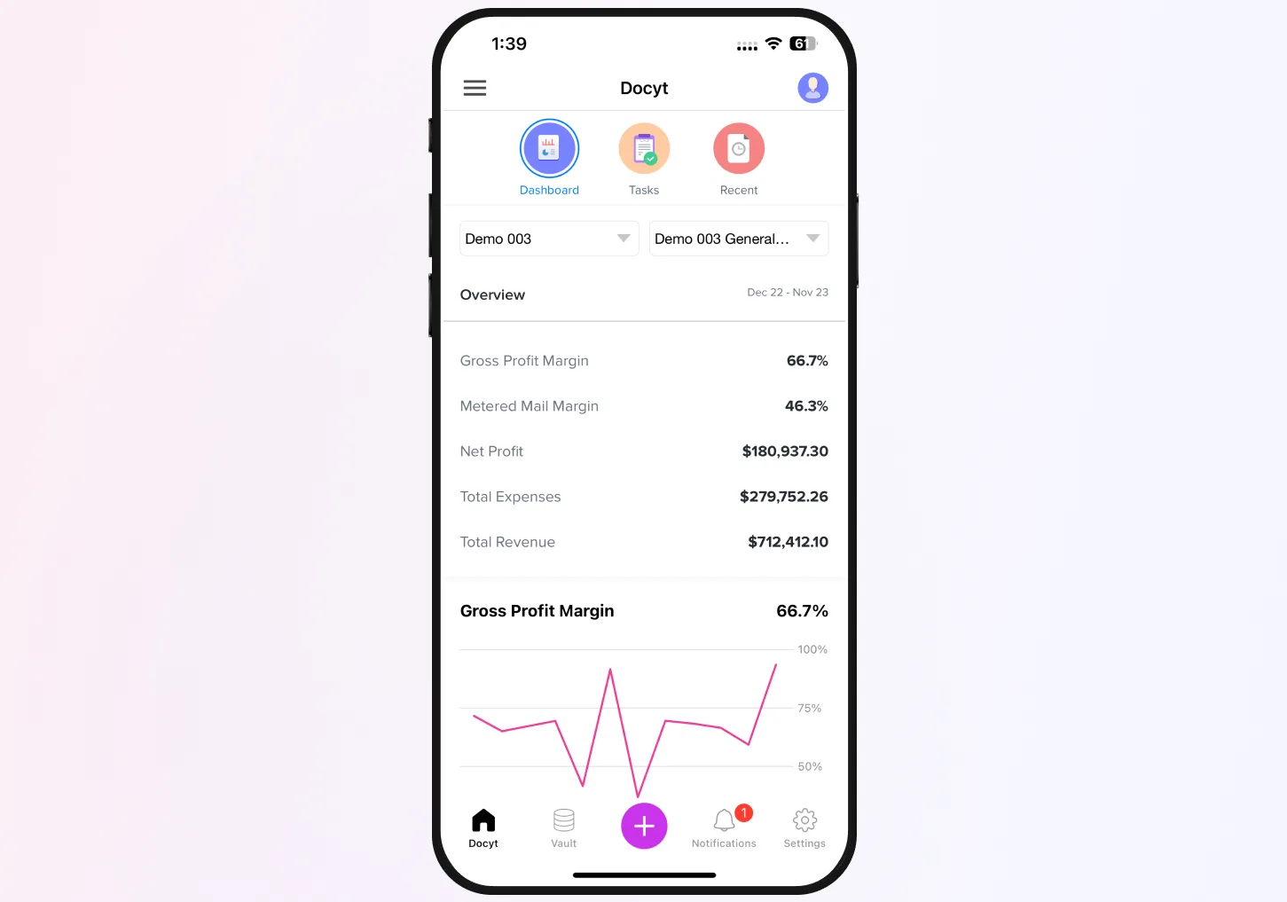 Docyt's Mobile Real-Time Financial Insights