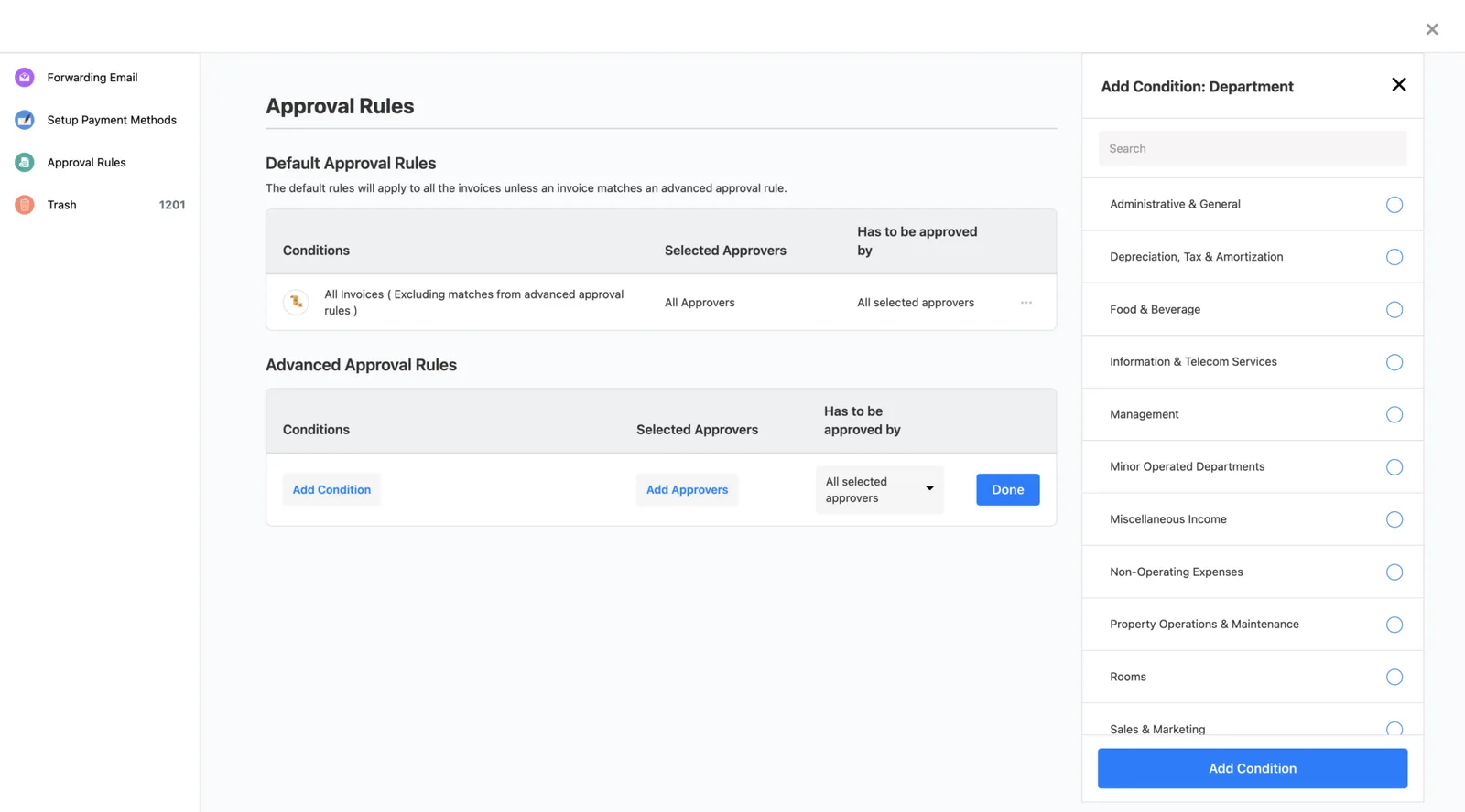 Streamline Invoice Approvals by Department