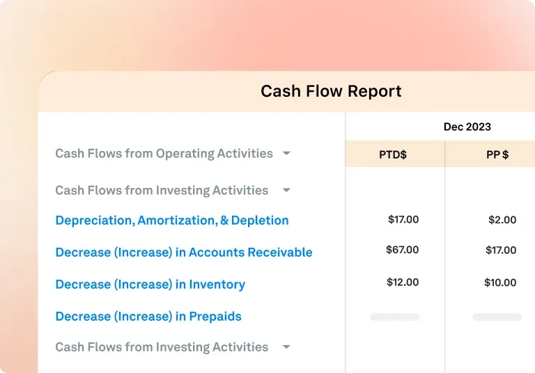 Cashflow Report