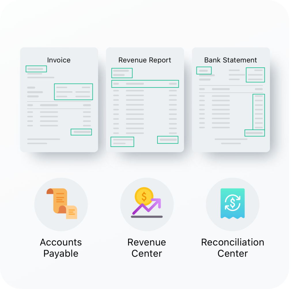 Infographic explaining how Docyt organizes data