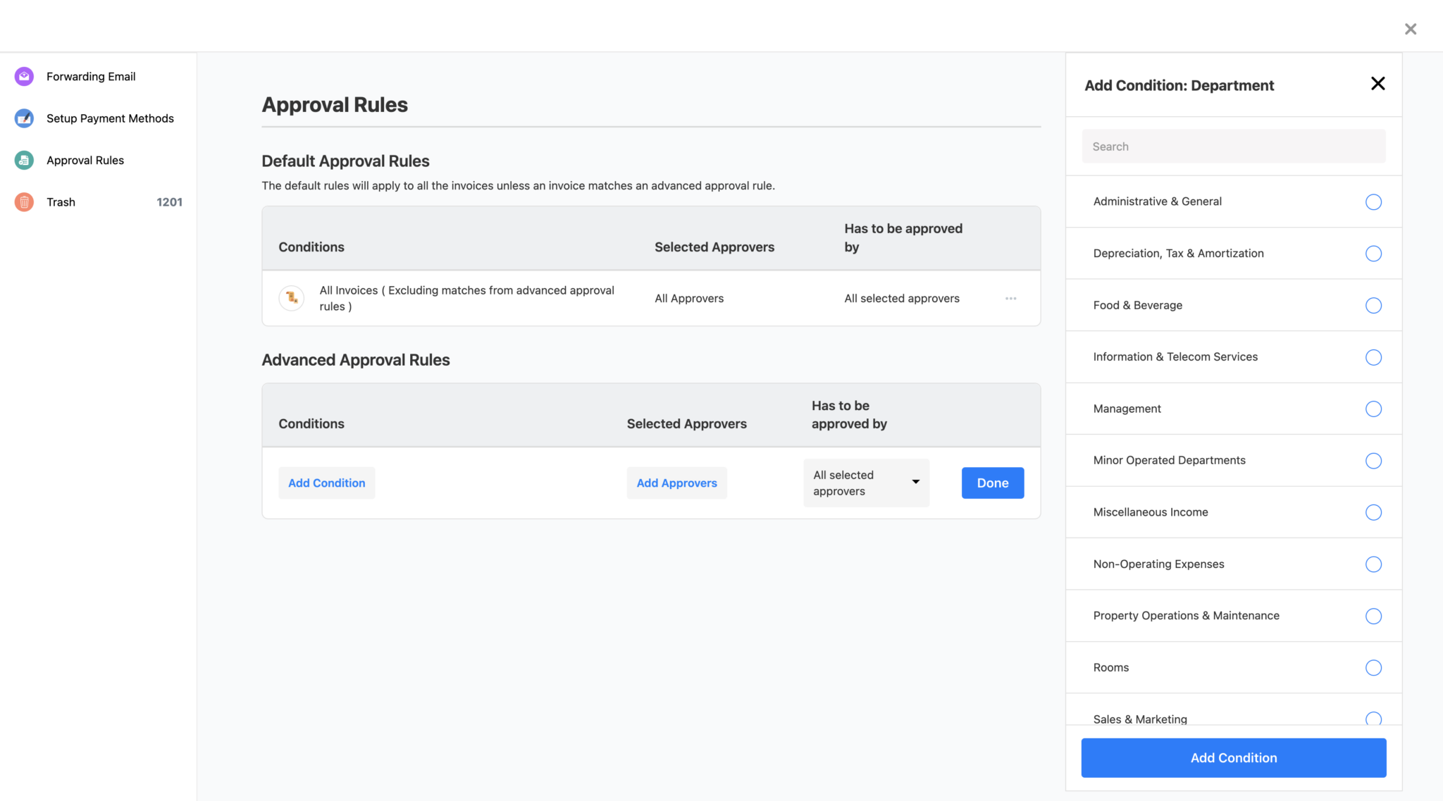 Streamline Invoice Approvals by Department