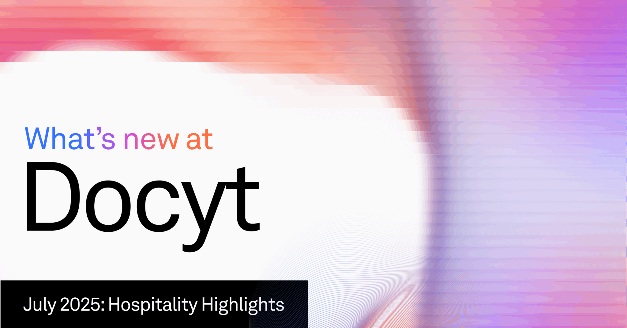 Monthly Update Banner Hospitality